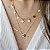 CONJUNTO OVAL COM PEDRA CENTRAL ROSA BANHADO A OURO - Imagem 2
