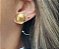 BRINCO DE CONCHA LISA BANHADO A OURO - Imagem 2