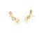 BRINCO EAR CUFF CORAÇÕES BANHADO A OURO - Imagem 1