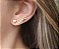 BRINCO EAR CUFF CORAÇÕES BANHADO A OURO - Imagem 2