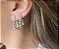 BRINCO DUPLO RIVIERA EM ZIRCÔNIAS CRISTAIS BANHADO A RÓDIO - Imagem 2