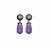 BRINCO LUXO GOTA ULTRAVIOLET FUSION BANHADO A RÓDIO NEGRO - Imagem 1