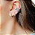 PIERCING UNITÁRIO SEIS FILEIRAS COM CRAVAÇÃO COLORIDA BANHADO A RÓDIO - Imagem 2