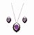 CONJUNTO CAMAFEU PEDRA FUCSIA FUSION BANHADO A RÓDIO - Imagem 1