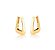 Argola Triangular G Lisa Banhado a Ouro 18k - Imagem 1
