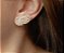 BRINCO EAR CUFF COM ZIRCÔNIAS CRISTAIS BANHADO A OURO - Imagem 2