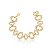 PULSEIRA COM ELOS OVAIS CRAVEJADOS BANHADA A OURO - Imagem 1