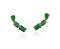BRINCO EAR CUFF COM CRISTAIS COR ESMERALDA BANHADO A OURO - Imagem 1