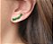 BRINCO EAR CUFF COM CRISTAIS COR ESMERALDA BANHADO A OURO - Imagem 2