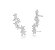 BRINCO EAR CUFF ESTRELAS CRAVEJADAS BANHADO A RÓDIO BRANCO - Imagem 1