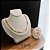 BRINCO EAR CUFF GOTAS LIGHT PINK FUSION BANHADO A OURO - Imagem 3