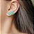 BRINCO EAR CUFF GOTAS TURMALINA AZUL FUSION BANHADO A OURO - Imagem 2