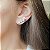 BRINCO EAR CUFF GOTAS CRISTAIS BANHADA A RÓDIO BRANCO - Imagem 2