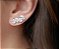 BRINCO EAR CUFF GOTAS CRISTAIS BANHADA A RÓDIO BRANCO - Imagem 2