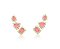 BRINCO EAR CUFF PEDRAS GEOMÉTRICAS LIGHT PINK FUSION BANHADO A OURO - Imagem 1