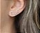 BRINCO EAR CUFF PEDRAS GEOMÉTRICAS LIGHT PINK FUSION BANHADO A OURO - Imagem 2