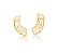 BRINCO EAR CUFF LISO COM ZIRCÔNIAS CRAVEJADAS BANHADA A OURO - Imagem 1