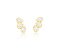 BRINCO EAR CUFF TRÊS GOTAS CRISTAIS BANHADO A OURO - Imagem 1