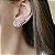 BRINCO EAR CUFF GOTA LIGHT PINK FUSION BANHADO A RÓDIO NEGRO - Imagem 2