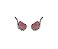 BRINCO EAR CUFF GOTA LIGHT PINK FUSION BANHADO A RÓDIO NEGRO - Imagem 1
