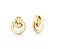 BRINCO COM DOIS CÍRCULOS VAZADOS LISOS BANHADA A OURO - Imagem 1