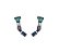 BRINCO EAR CUFF LUXO COLORS BANHADO A RÓDIO NEGRO - Imagem 1