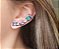BRINCO EAR CUFF LUXO COLORS BANHADO A RÓDIO NEGRO - Imagem 2