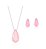 CONJUNTO GOTA LIGHT PINK FUSION BANHADO A RÓDIO BRANCO - Imagem 1
