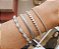 BRACELETE COM CRAVAÇÃO NAVETE BANHADO A RÓDIO BRANCO - Imagem 2
