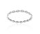 BRACELETE COM CRAVAÇÃO NAVETE BANHADO A RÓDIO BRANCO - Imagem 1