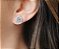 BRINCO GOTA COM PEDRA CENTRAL AQUAMARINE BANHADO A RÓDIO BRANCO - Imagem 2