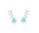 BRINCO EAR CUFF CORAÇÕES BANHADO A RÓDIO BRANCO - Imagem 1