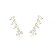 BRINCO EAR CUFF CORAÇÕES CRISTAIS BANHADO A OURO - Imagem 1