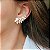 BRINCO EAR CUFF COM PEDRAS GEOMÉTRICAS CRISTAIS BANHADO A OURO - Imagem 2
