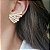 BRINCO EAR CUFF COM NAVETES CRISTAIS BANHADO A OURO - Imagem 2