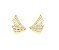BRINCO EAR CUFF COM NAVETES CRISTAIS BANHADO A OURO - Imagem 1