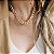 CHOKER EM MALHA GROUMET LISO BANHADA A OURO - Imagem 2