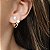 BRINCO EAR JACKET CURVO COM PÉROLAS SHELL BANHADO A OURO - Imagem 2