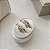 BRINCO EAR CUFF COM CRISTAIS COLORIDOS BANHADO A OURO - Imagem 3