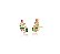 BRINCO EAR CUFF COM CRISTAIS COLORIDOS BANHADO A OURO - Imagem 1