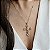 Colar Crucifixo Cravejado Banhado a Ouro - Imagem 2