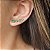 BRINCO EAR CUFF CORAÇÕES TURMALINA BANHADO A OURO - Imagem 2