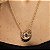 CONJUNTO FOLHAS COM PEDRA OVAL TANZANITA BANHADO A OURO - Imagem 3
