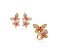 CONJUNTO BORBOLETAS CRAVEJADAS BANHADO A OURO - Imagem 1