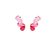 BRINCO EAR CUFF COM CRISTAIS EM GOTA DEGRADÊ ROSA BANHADO A OURO - Imagem 1