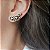 BRINCO EAR CUFF PEDRAS GEOMÉTRICAS NEGRAS BANHADO A OURO - Imagem 2