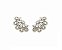 BRINCO EAR CUFF LEQUE CRAVEJADO BANHADO A RÓDIO BRANCO - Imagem 1