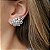 BRINCO EAR CUFF LEQUE CRAVEJADO BANHADO A RÓDIO BRANCO - Imagem 2