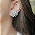 BRINCO EAR CUFF LEQUE CRAVEJADO BANHADO A RÓDIO BRANCO - Imagem 2