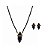 CONJUNTO EM CRISTAIS NEGROS BANHADA A OURO - Imagem 1
